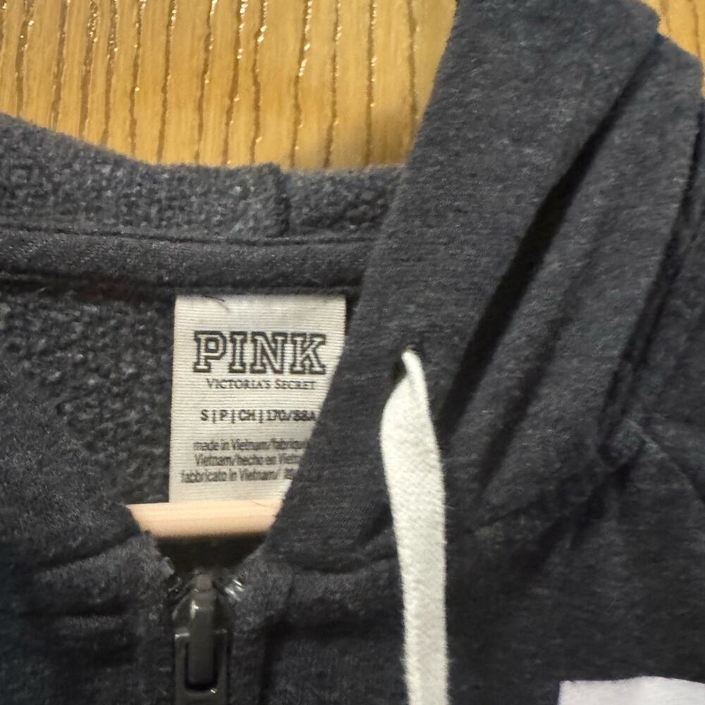 PINK Victoria's Secret Charcoal Jacket zip up - Picture 3 of 9